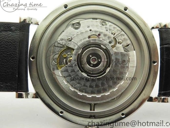 MIROTIME 1228 Portofino Automatic SS FKF 1:1 Best Edition White Dial RG Markers on Black Leather Strap A Stretchable 7141